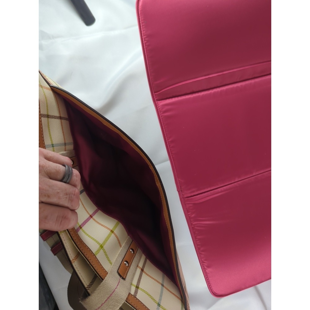 COACH Tattersall Multicolored Coated Canvas Diaper Bag Fl4792 See Pictures - Picture 10 of 14